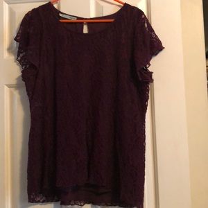 Beautiful burgundy lace top